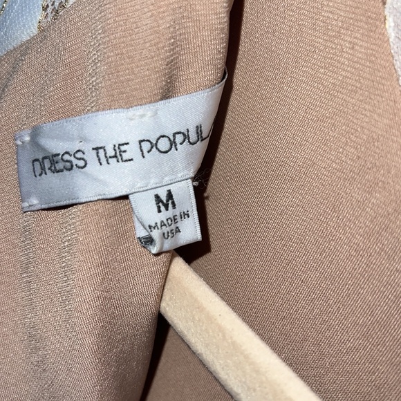 Dress the population jasmine floral lace dress midi high neckline size medium - Picture 3 of 8